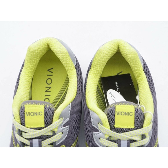 Vionic Action Emerald Womens 5 Walking Shoes Gray Mesh Lace Up Orthotic Sneakers - Picture 7 of 10